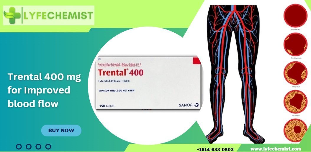 Trental 400 mg for Improved blood flow